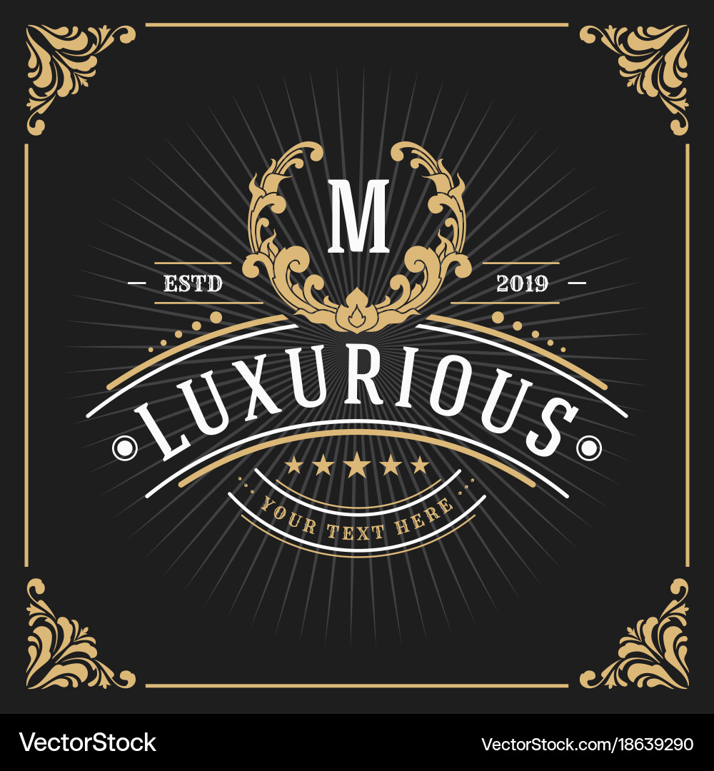 Elegant Monogram Banner Vector Image