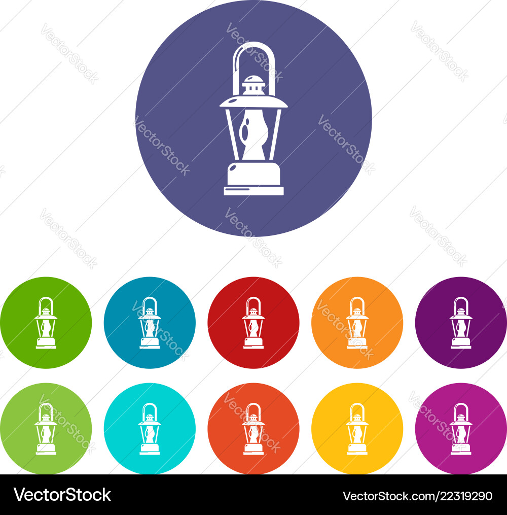 Gas lamp icon simple style Vector Image