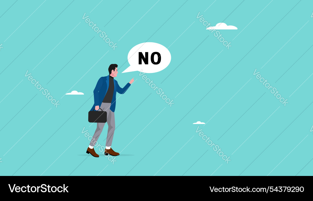 Say no refuse to do the wrong thing or deviate Say no refuse to do the wrong thing or deviate vector image