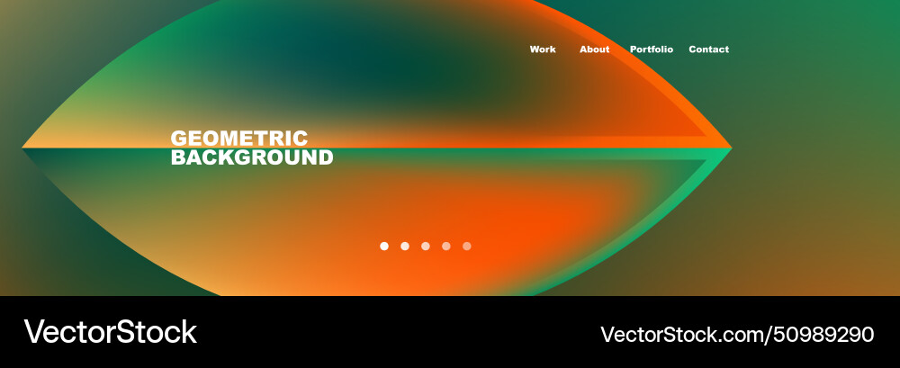 Vibrant green and orange geometric background with