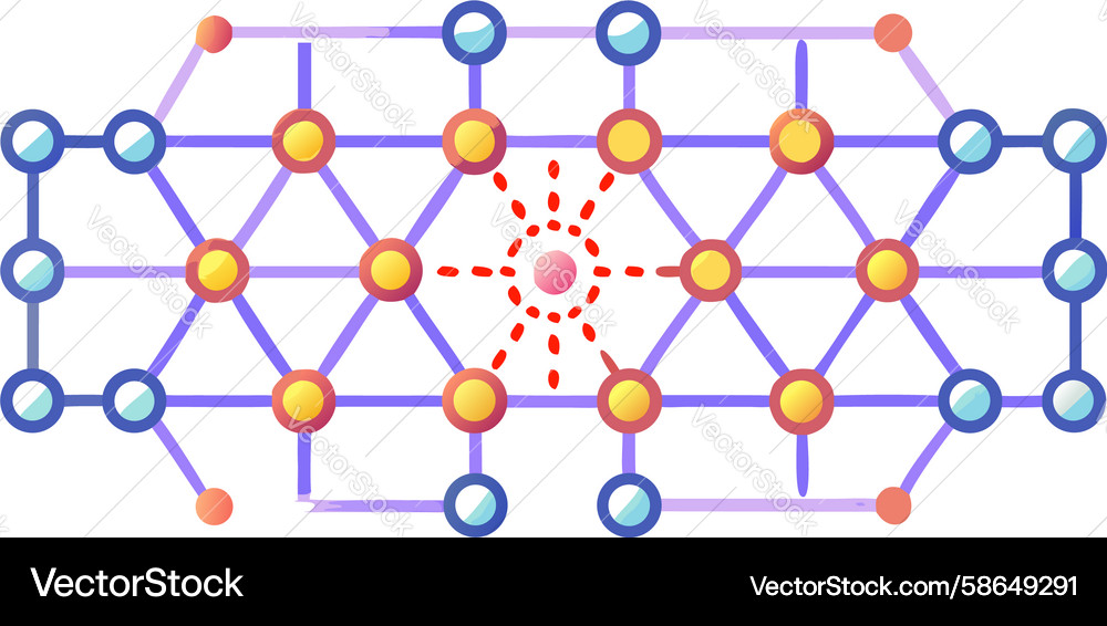 Abstract hexagonal network interconnected data Vector Image