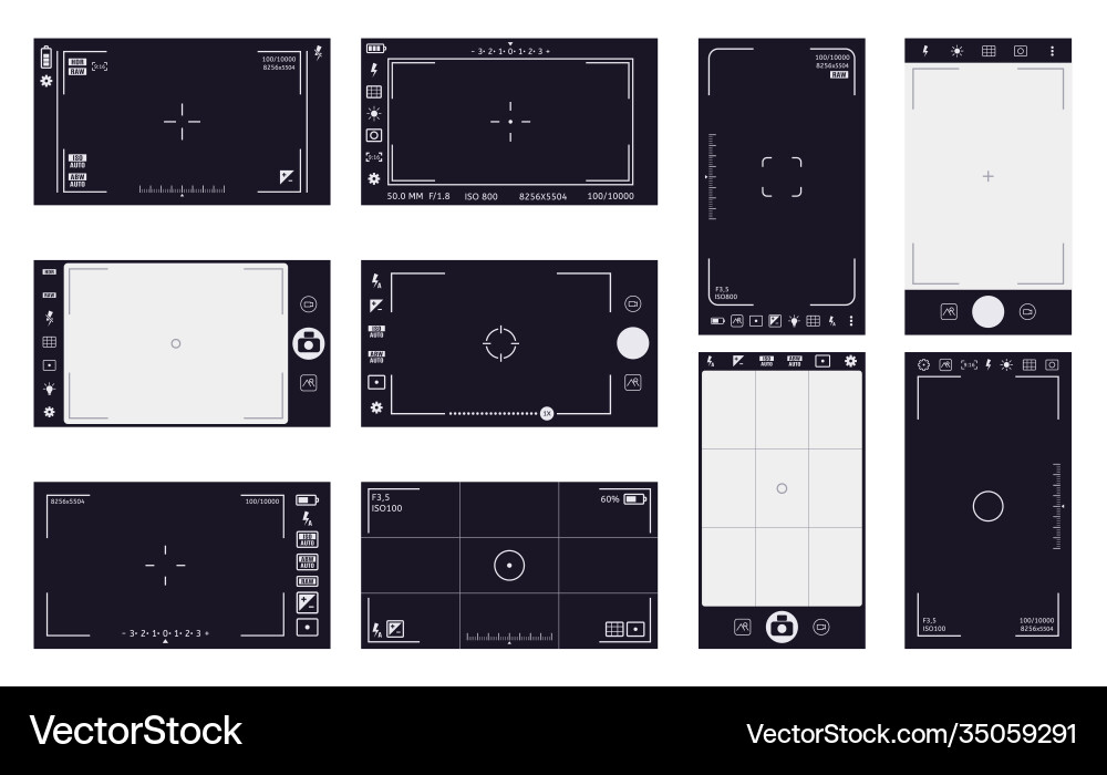 Camera viewfinder frames camcorder interface cam Camera viewfinder frames camcorder interface cam vector image