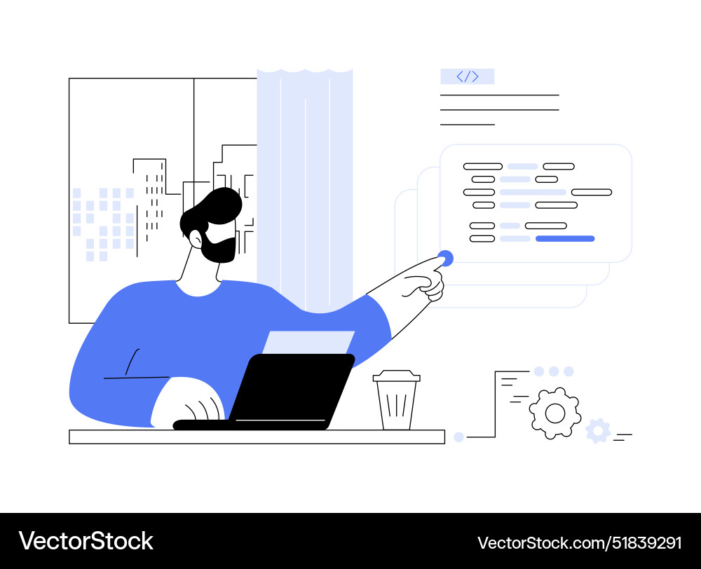 Devops engineering abstract concept Vector Image