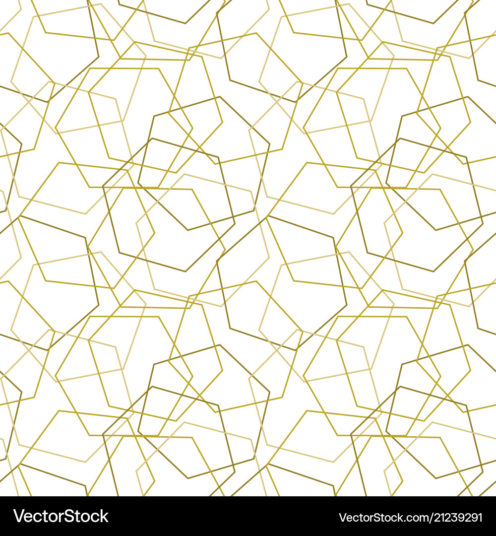 Golden Hexagon Pattern vector image