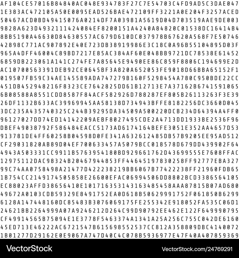 Random hexadecimal code stream abstract digital Random hexadecimal code stream abstract digital vector image