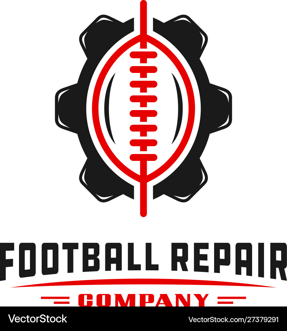 Sport Fußball Zahnrad Logo Design Sport Fußball Zahnrad Logo Design vektorbild