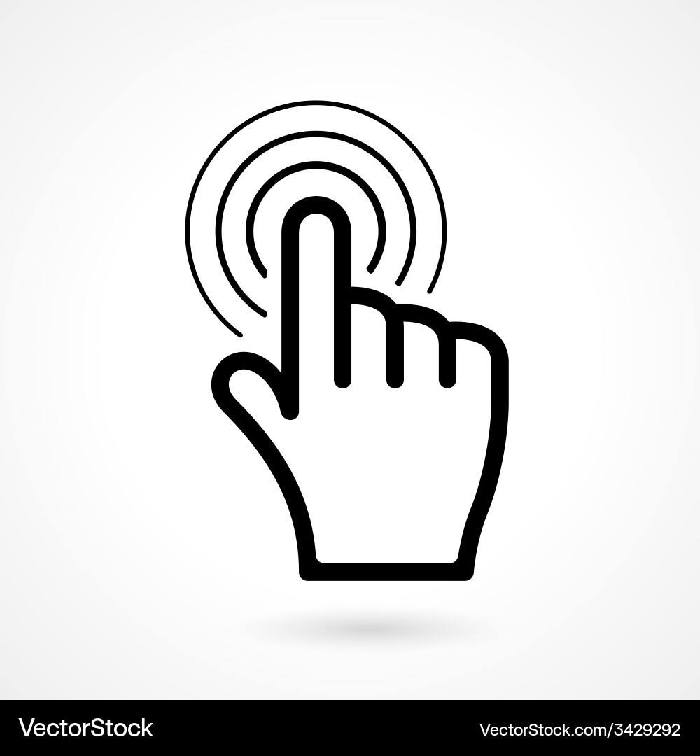 Hand Click Pointer Icon vector image