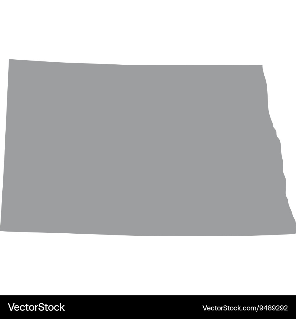 North Dakota State Map Vector Image