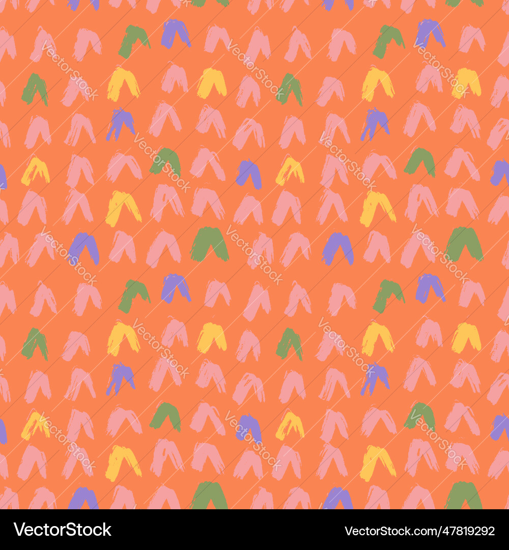 Seamless pattern with colorful check marks ink Seamless pattern with colorful check marks ink Vector Image