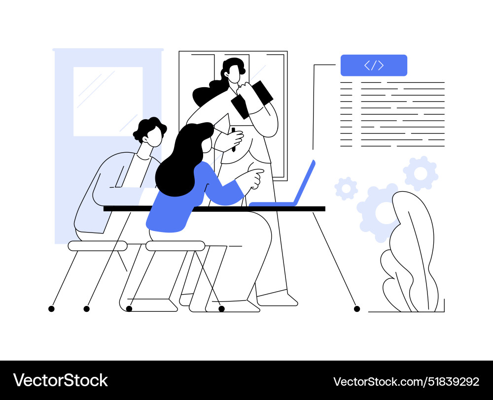 Software development abstract concept Software development abstract concept vector image