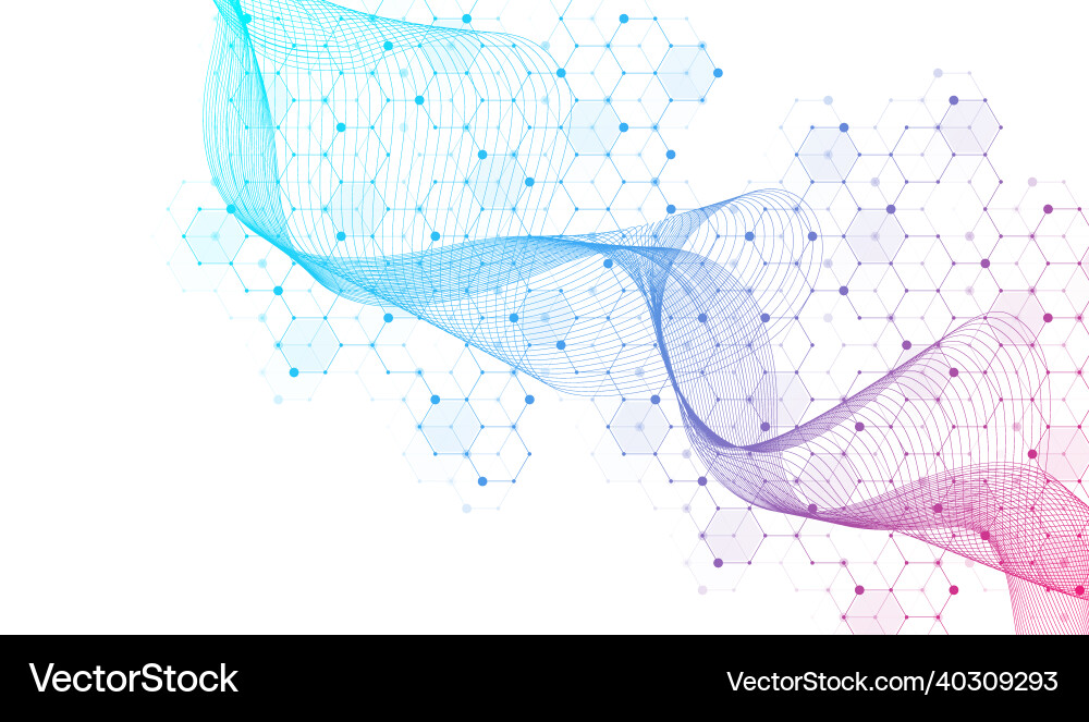 Abstract biology and pharmaceutical technology vector image