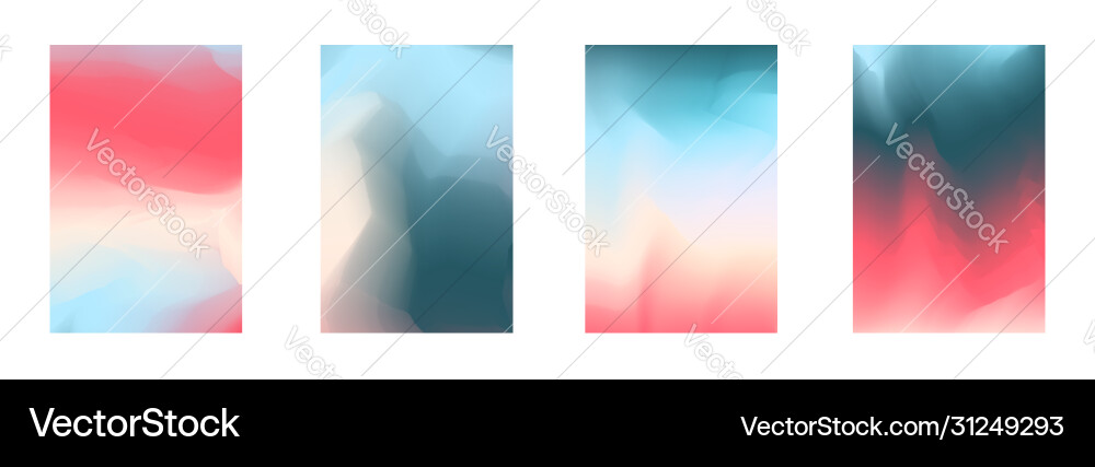 Abstract Gradient Color Set vector image