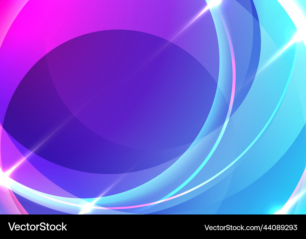 Abstract neon color circles overlapping layered Abstract neon color circles overlapping layered vector image