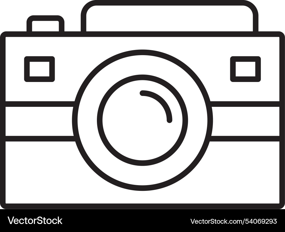 Camera line icon design Vector Image