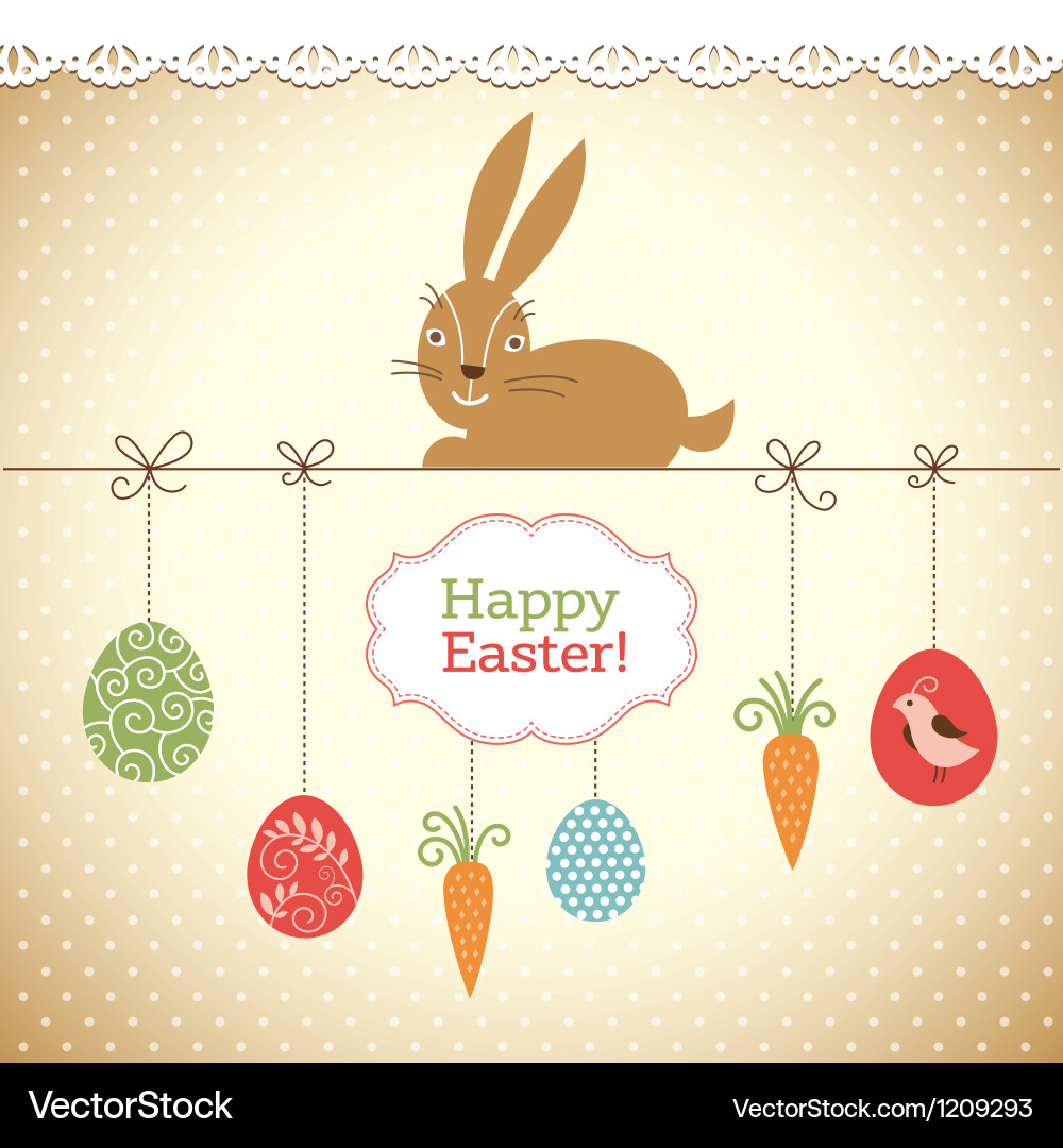 Easter Celebration Card Vector Image