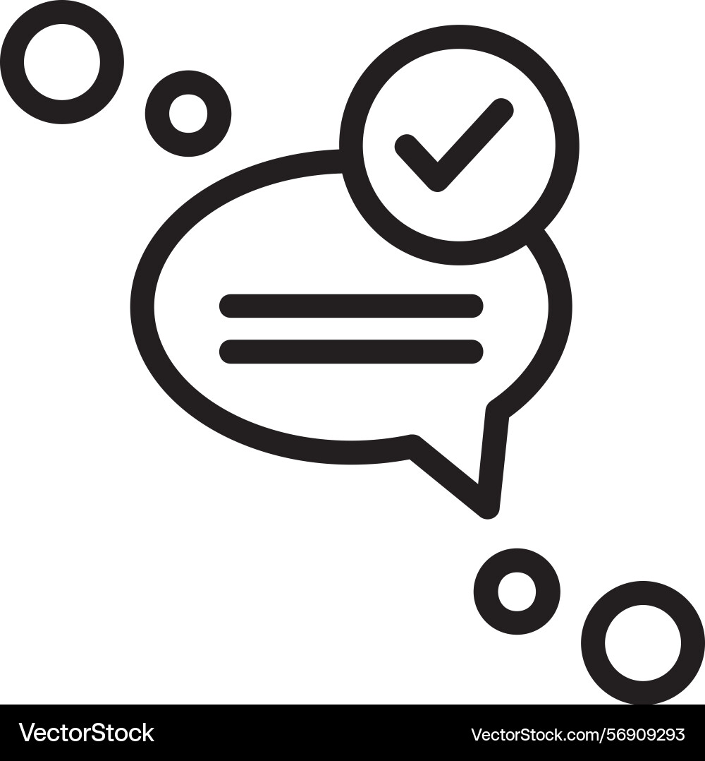 Message sent linear style icon design Vector Image