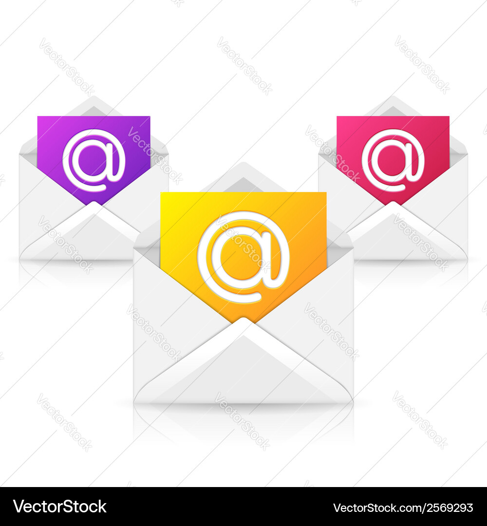 Opened envelope with colorful paper sheet Vector Image
