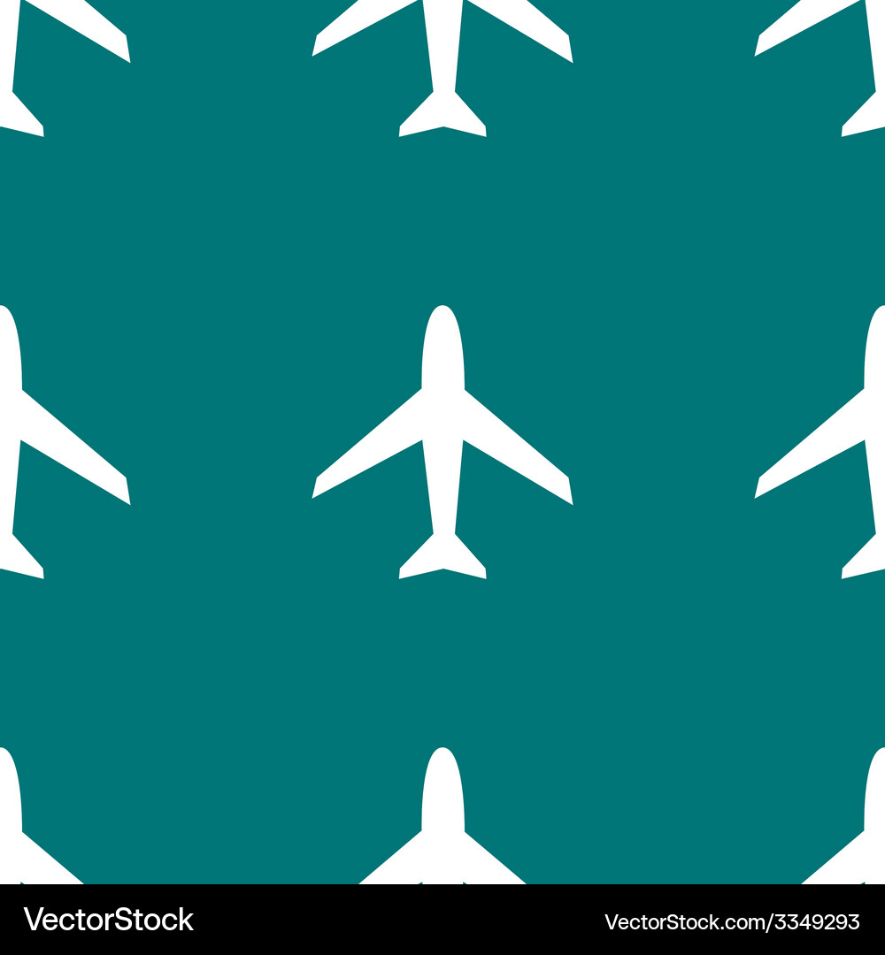 Plane web icon flat design seamless pattern Vector Image