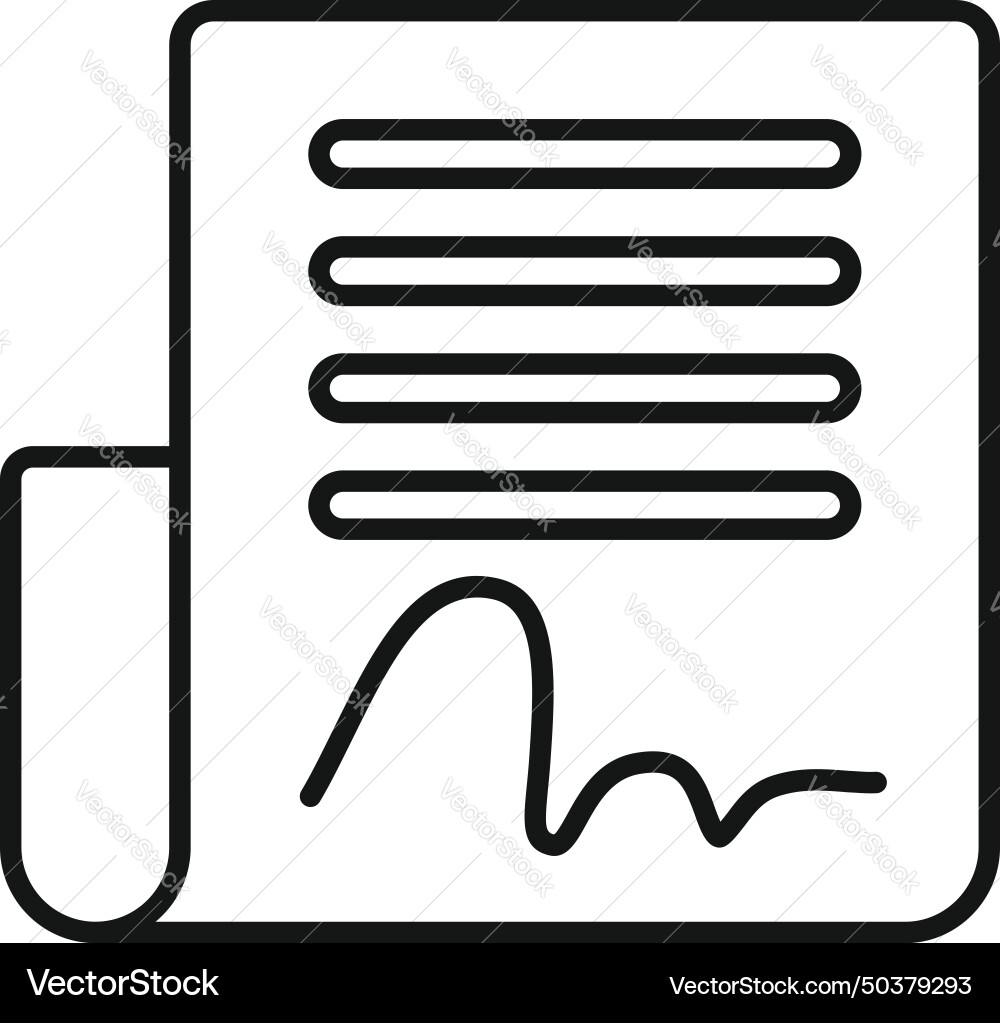 Scanner paper check icon outline detect Scanner paper check icon outline detect vector image
