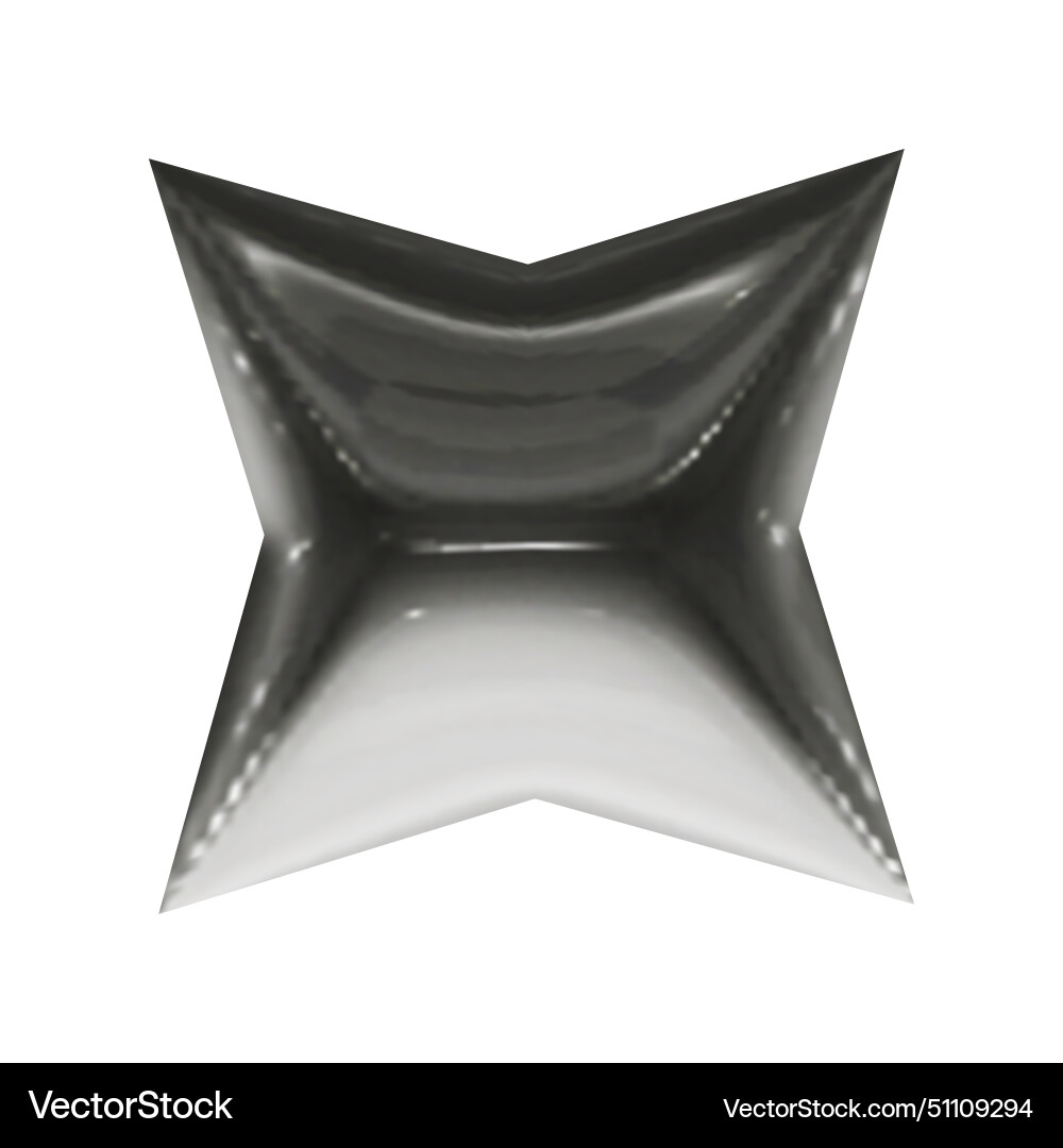 3d element in 2000s style with chrome effect 3d element in 2000s style with chrome effect vector image