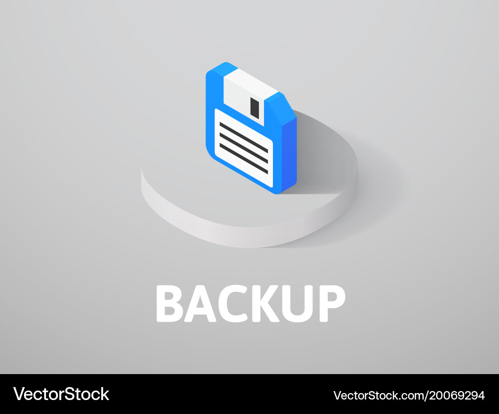 Backup isometric icon isolated on color Vector Image