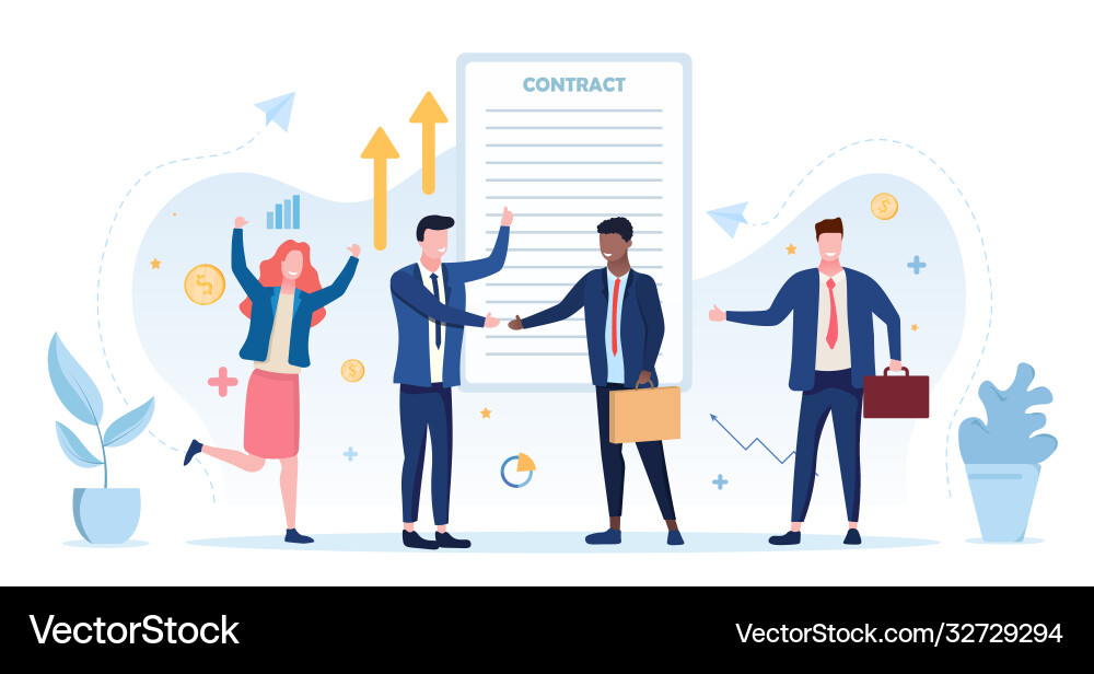 Business Deal Celebration Vector Image