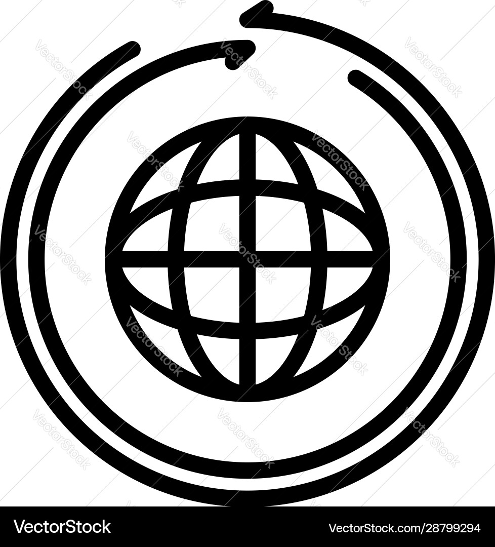 Global franchise license icon outline style Global franchise license icon outline style vector image