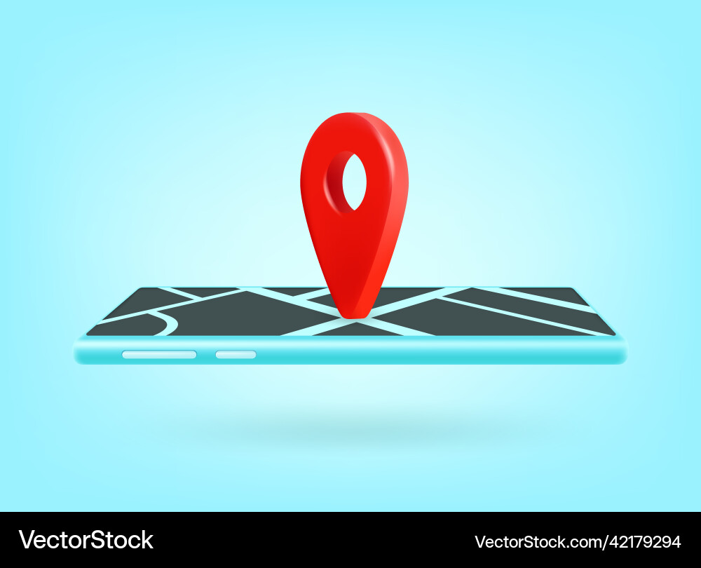 Modern smartphone with mobile navigation Vector Image