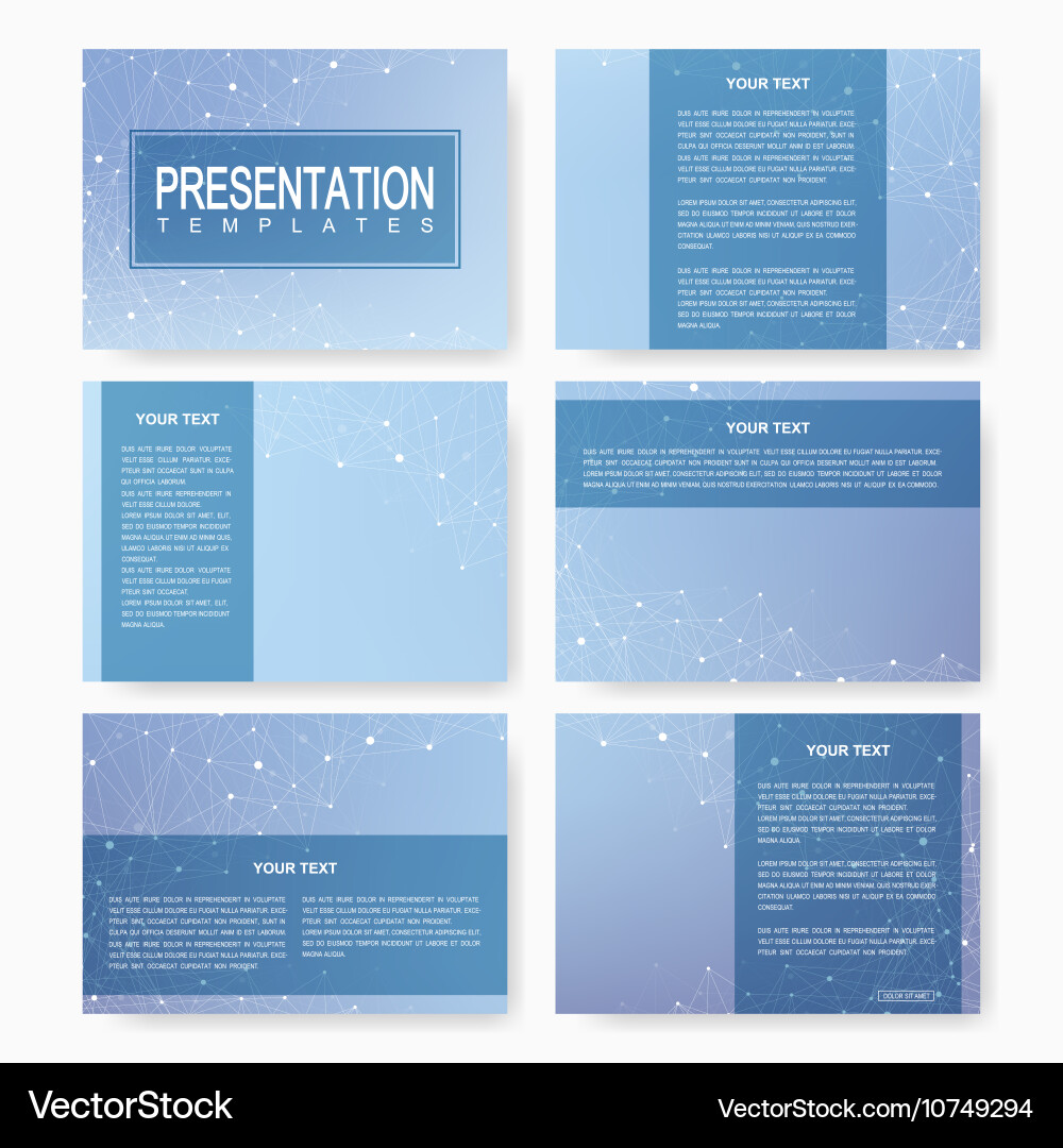 Set of templates for presentation slides vector image