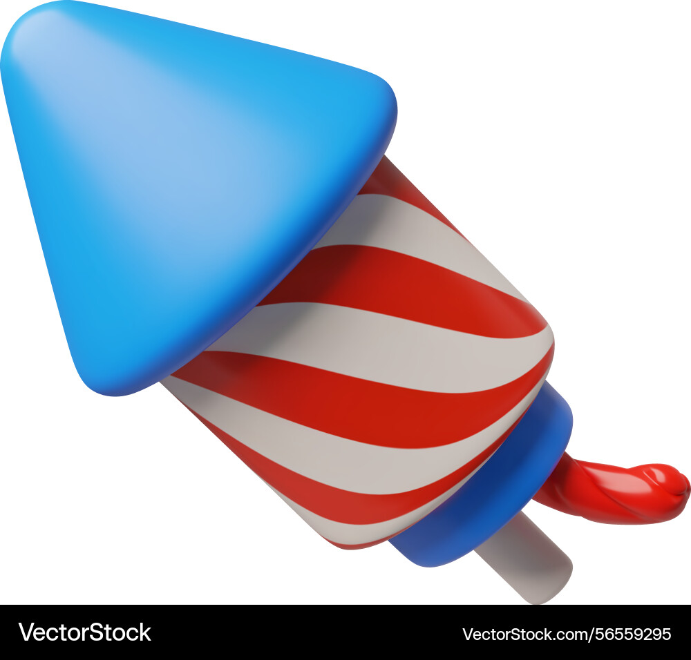 3d of firecracker 3d of firecracker vector image