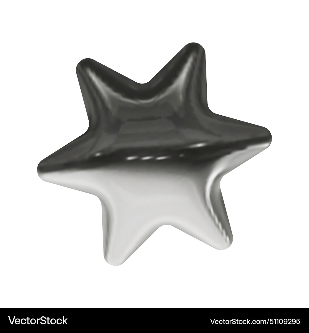 3d shape in y2k style with chrome effect 3d shape in y2k style with chrome effect vector image