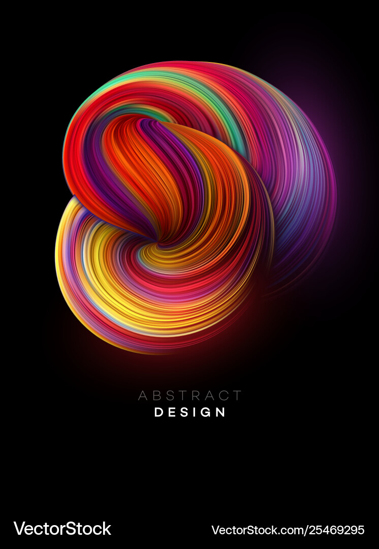 Abstract Color Flow Shape vector image