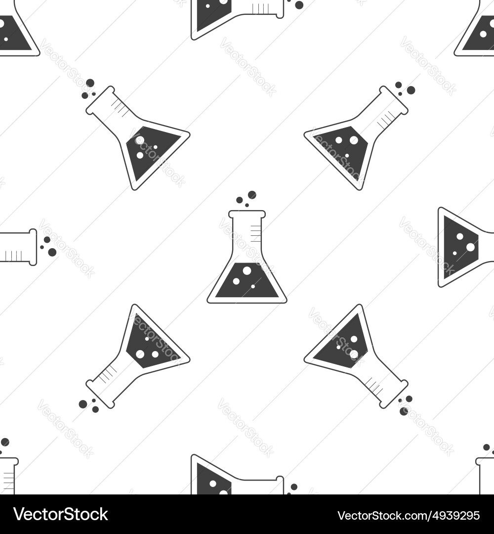 Conical flask pattern vector image