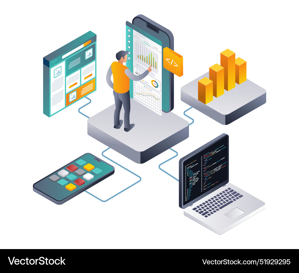 Data analysis strategies for web application Data analysis strategies for web application vector image