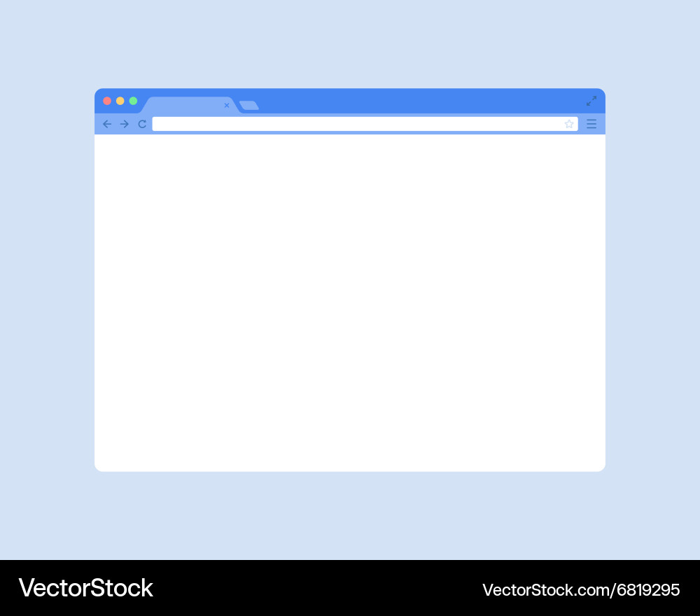Flat browser window Royalty Free Vector Image - VectorStock