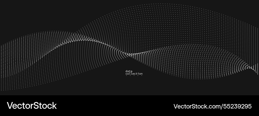 Grey dots in motion abstract background over vector image