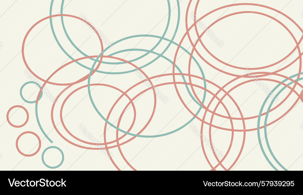 Harmonious Intersecting Circles Pattern vector image