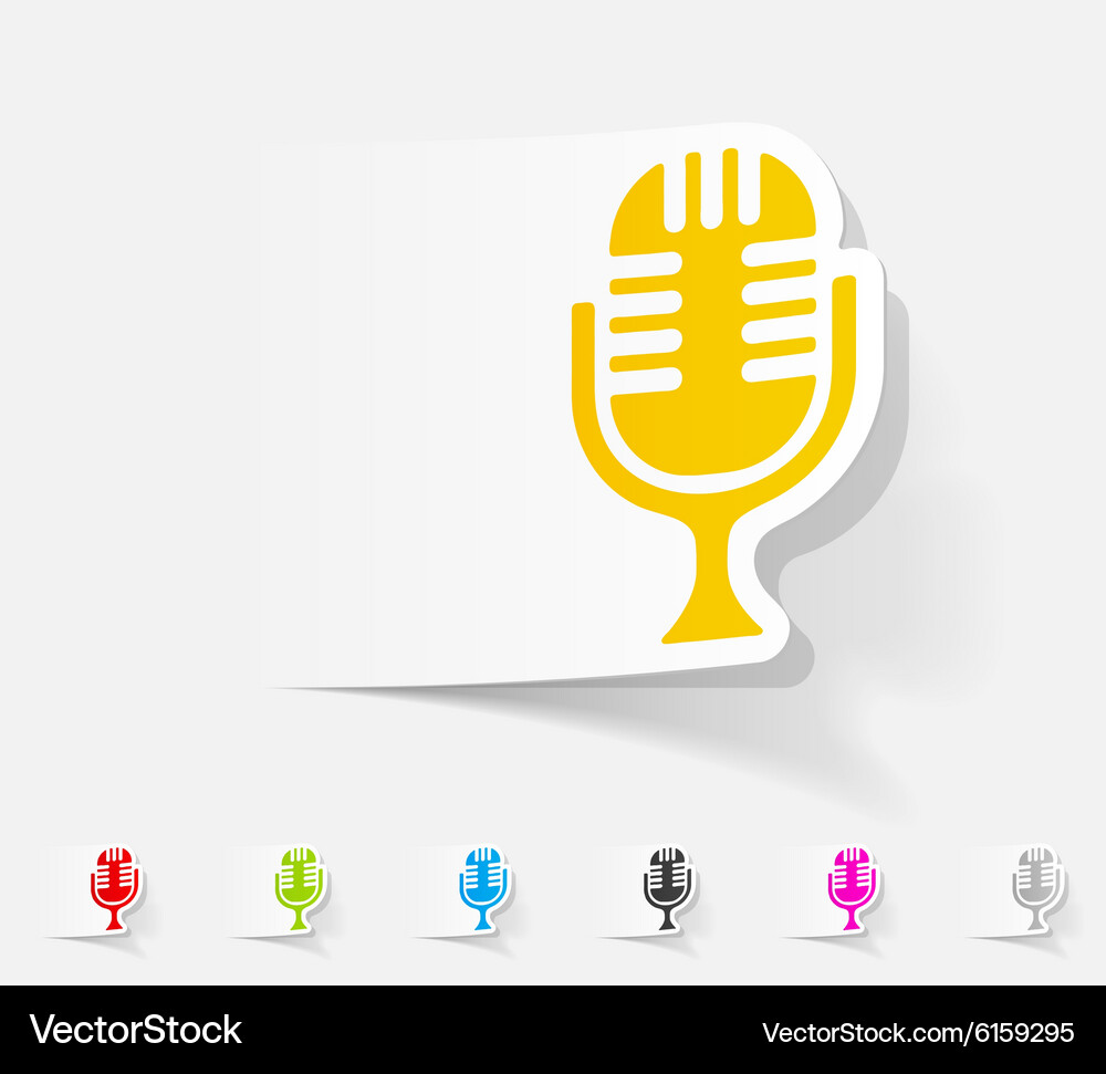Realistic design element microphone Vector Image