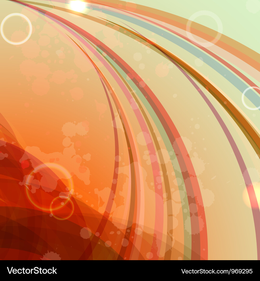 Retro Abstract Swirls Vector Image