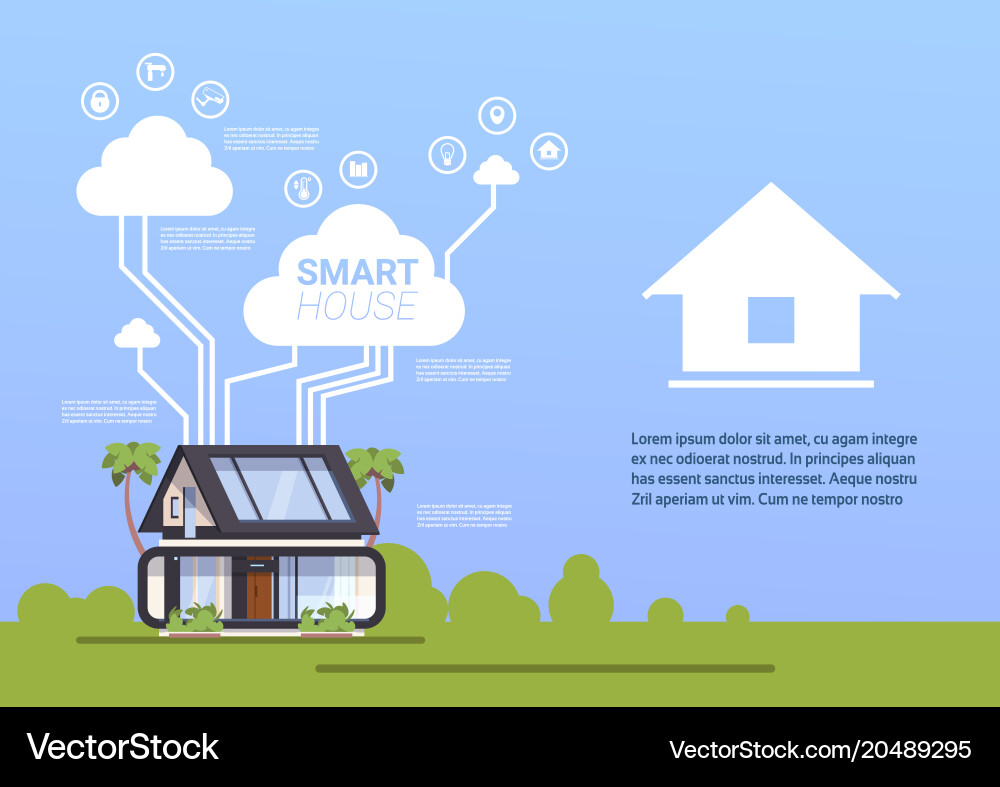Smart house technology of home automation concept Vector Image