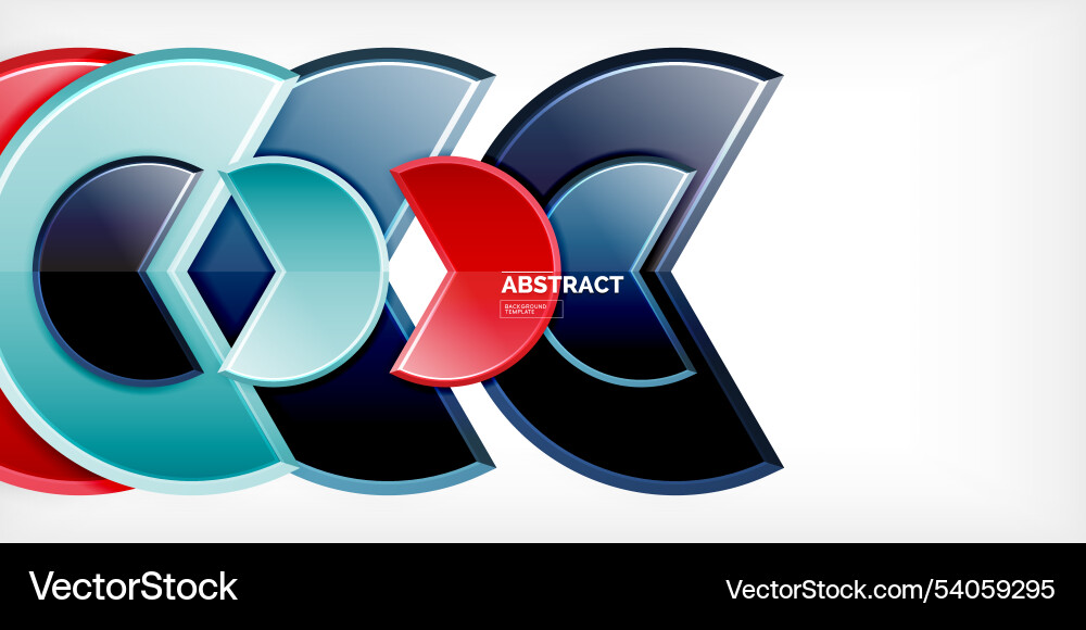 Trendy round shapes with triangular angle design Vector Image