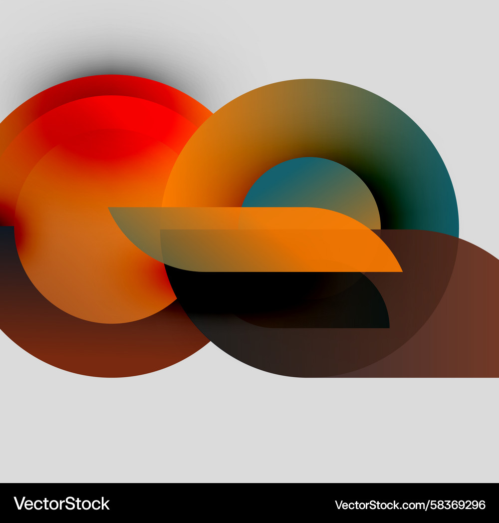 Abstract Overlapping Circles Vector Image