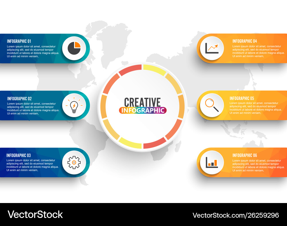 Data Visualization Process Flow Chart vector image