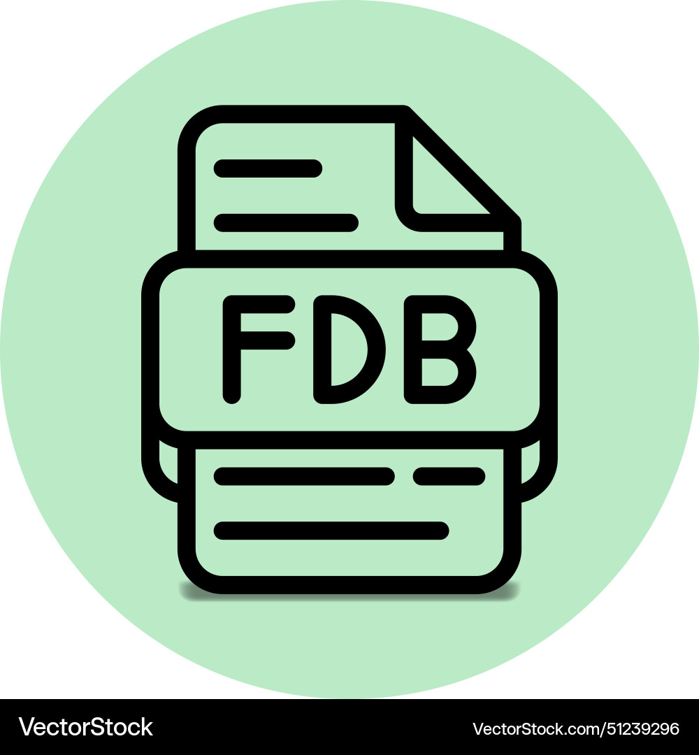 Fdb Dateityp Icon-Dateien und Dokumentformat Fdb Dateityp Icon-Dateien und Dokumentformat vektorbild