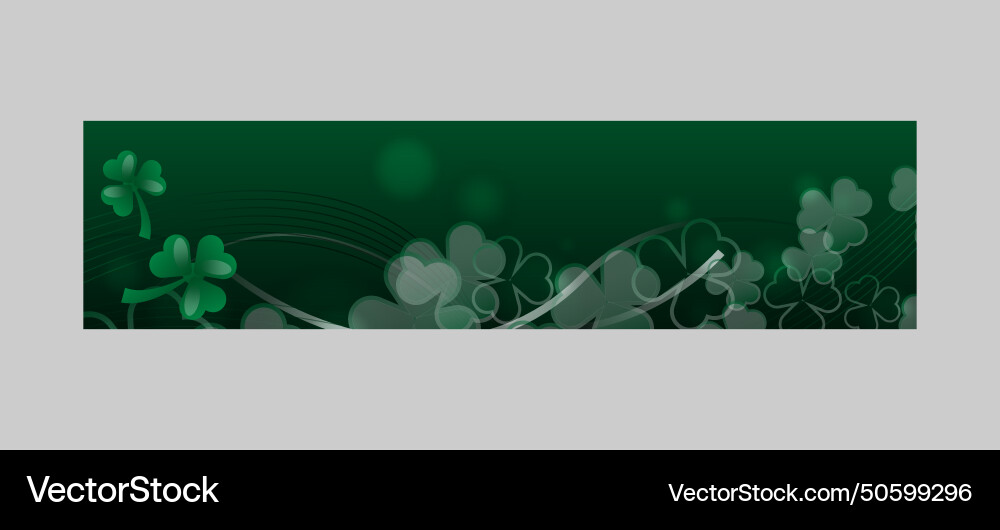 Gradient saint patrick day with bokeh clover leaf vector image