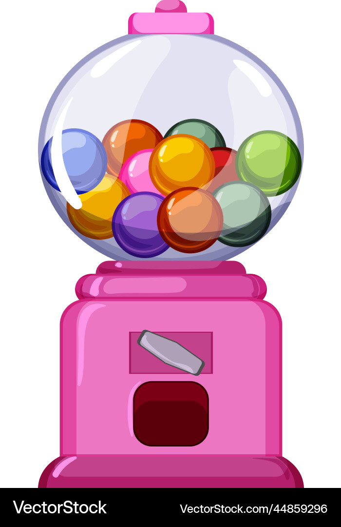 Gumball bubblegum machine cartoon Gumball bubblegum machine cartoon vector image