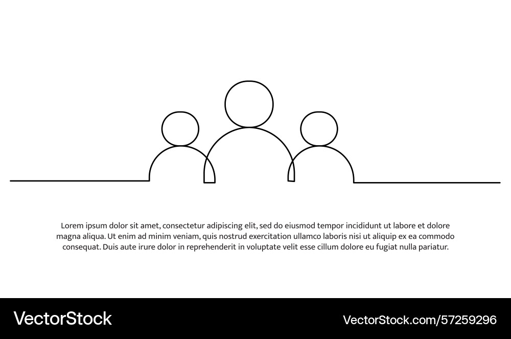 One line user person abstract minimal continuous vector image