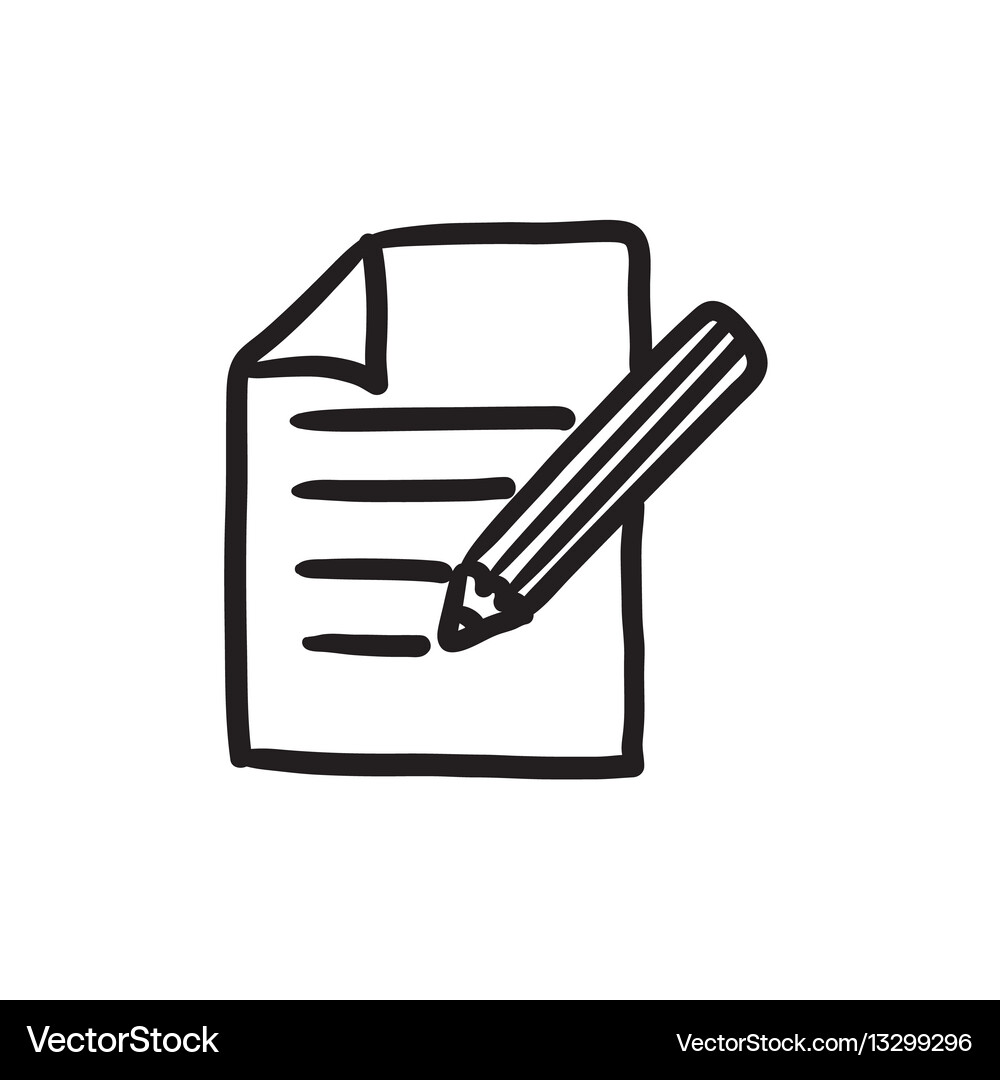 Taking note sketch icon – Royalty-Free Vector | VectorStock