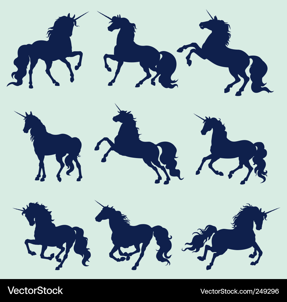 Unicorn Silhouette Vector Image