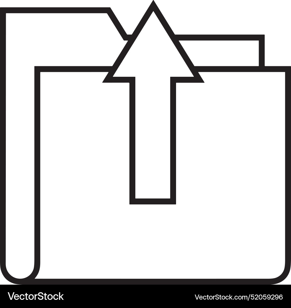 Upload outline icon symbol image Vector Image